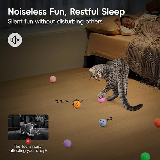 Potaroma 12 Pcs Quiet Play Felt Cat Ball Toys with Catnip Inside, Cat Kicker Exercise Toys, Fun Colorful Kitty Kitten Toys 1.6 Inches