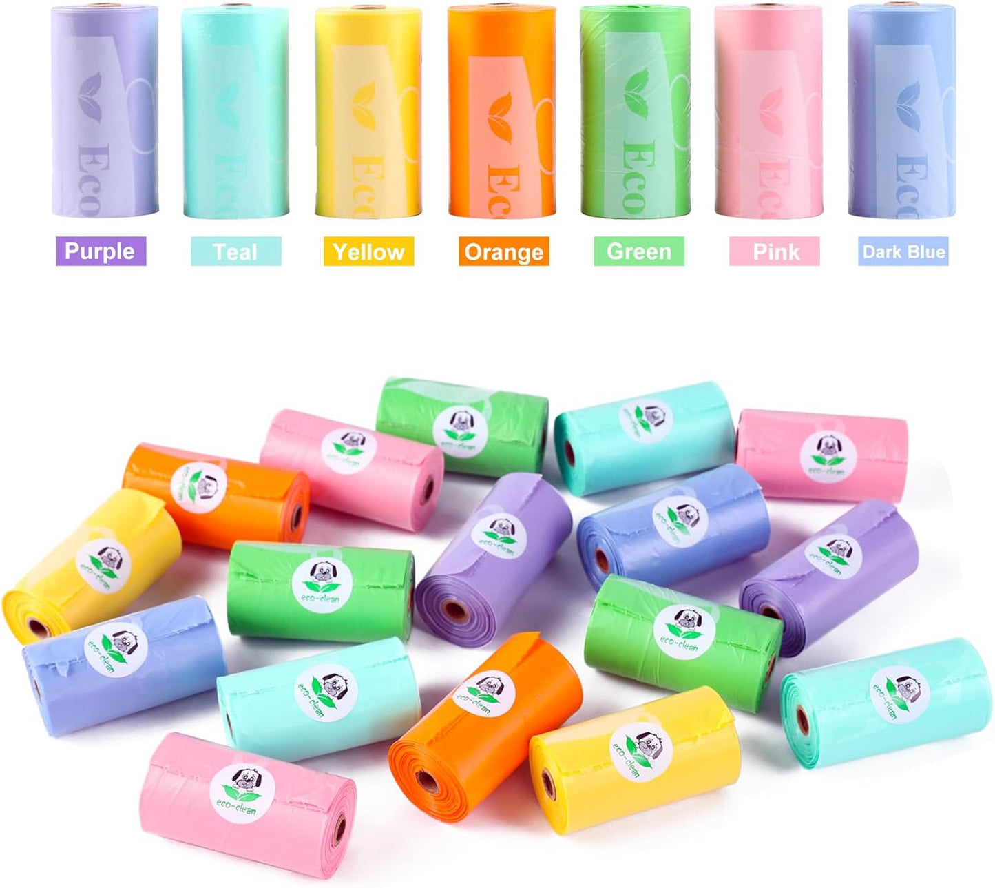 ECO-CLEAN 360 Count Dog Poop Bags with Dispenser, Leak-Proof, Unscented, 0.2 Ltr Capacity, Indoor/Outdoor Use