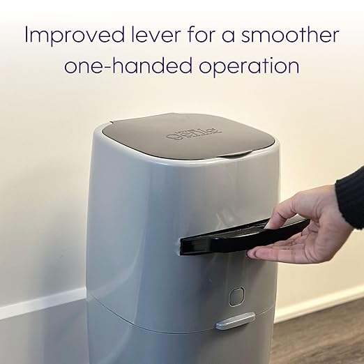 Litter Genie Standard Pail (Silver) | Cat Litter Box Waste Disposal System for Odor Control | Includes 1 Square Refill Bag