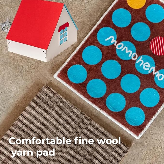 Cardboard Cat House Indoor Cat Bed Red Roof Cat Scratcher House Cat Playhouse Condo