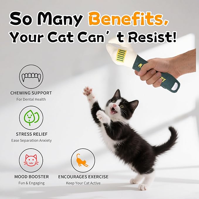 Funny Wrench Cat Toy with Catnip – Interactive Plush Chew Toy for Teething Kittens & Indoor Cats, Perfect for Paws-On Play