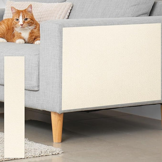uxcell Self-Adhesive Cat Scratching Mat, 1 Roll 78.7" x 15.8" Couch Protector from Cat Claws for DIY Sofa, Wall, Doors, Cut Anti Cat Scratch Pad Carpet Mat, Beige