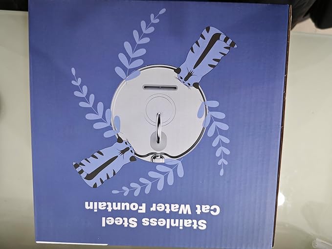 Cat Water Fountain Stainless Steel: 2.2 L Cat Fountain for Drinking - Automatic Pet Water Fountain for Cats Inside - Metal Cat Dog Water Dispenser Bowl with Faucet Water Level Window Ultra Quiet Pump