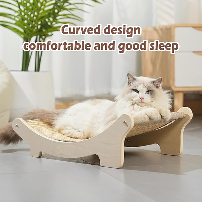 Cat Scratcher, Sisal Cat Scratching Bed, 19.6x13 inches Cat Scratch Chair Hammock, Cat Scratcher for Indoor Cats, cat Scratching Post Lounger