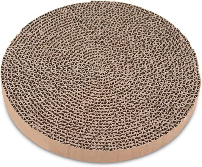 Pet Supplies Scratch and Spin Cat Scratcher Replacement Pads for Active Play, Natural Recycled Corrugated Cardboard, Supports Pet Behaviors, Relieves Stress - 2 Count (Replace Cardboard 2PCS)