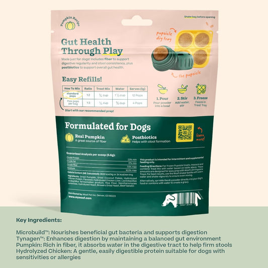 WOOF Dog Pupsicle Mix - Easy-to-Make DIY Pupsicle Refills - Tasty, Healthy Pupsicle Mix - Wholesome Ingredients - Long-Lasting Treats for Dogs - Balanced Belly Mix