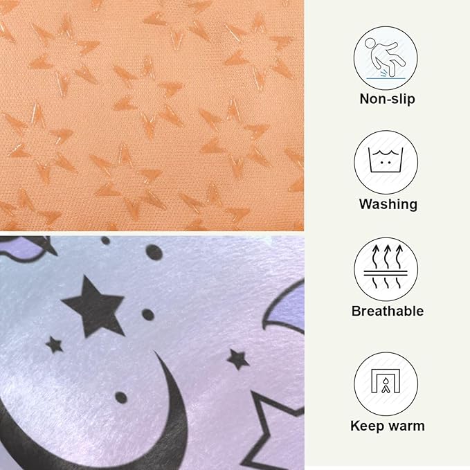 Pet Bed Purple Bat Moon Dog Bed Mat Absorbing Non Slip Pad Pet Sleeping Mat for Small, Medium, and Large Dogs Puppy Cat 36 in x 24 in