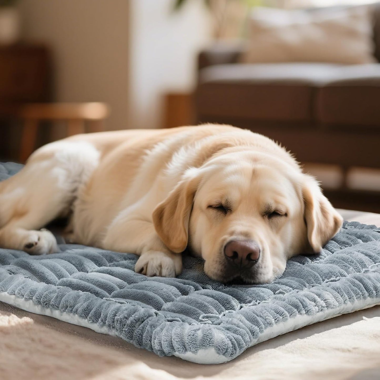 Dog Bed Mat for Car Back Seat Extenders, Washable Non-Slip Travel Cover for Back Seat - 24.8"x54", Grey