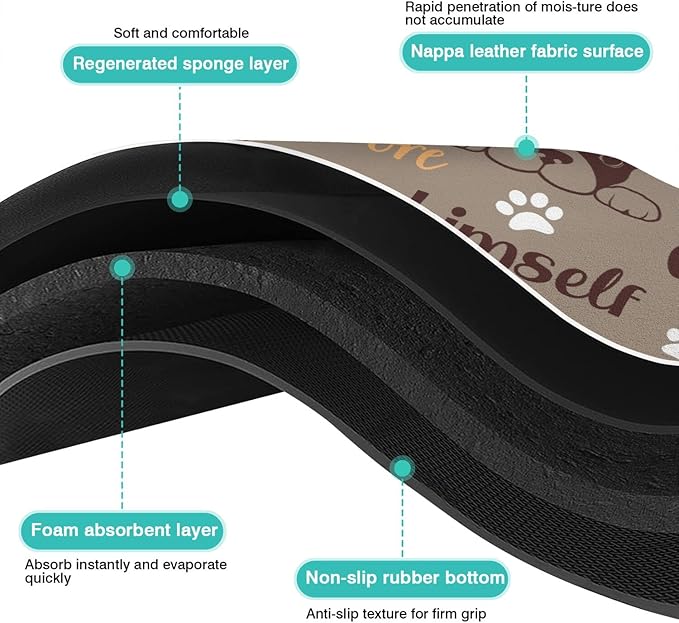 Pet Feeding Mat for Floors Waterproof Dog Mat for Food and Water Absorbent Quick Dry Non Slip mat for Cat Bowls