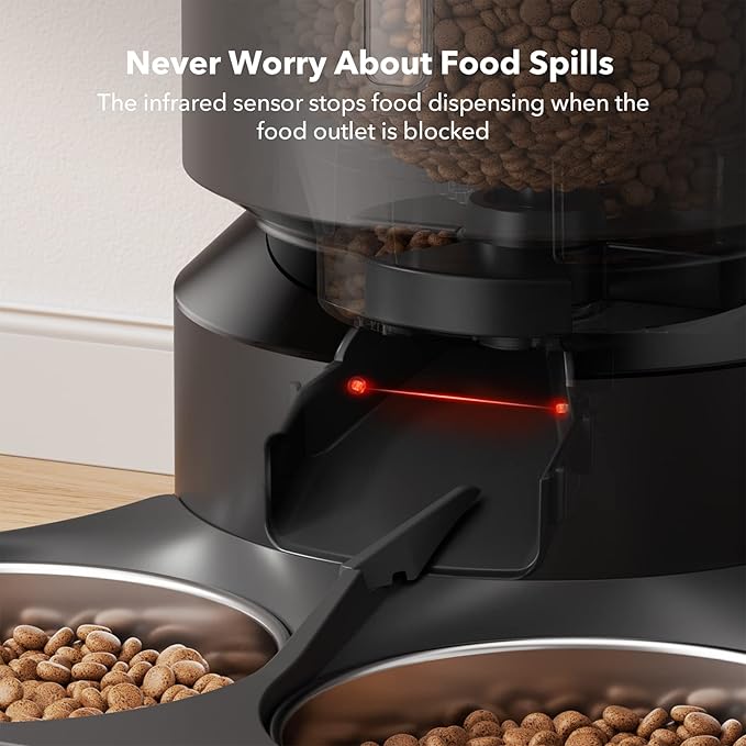 PETLIBRO Automatic Cat Feeder, Automatic Cat Food Dispenser with Freshness Preservation, Timed Cat Feeders with Low Food Sensor for Dry Food, Up to 6 Meals Per Day, Granary Pet Feeder for Cats/Dogs