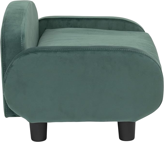 Paws & Purrs Cat Sofa Bed, Pet Couch for Indoor Cats Elevated Cat Beds with Removable Washable Mattress Cover for Kitten, Puppy or Small Animal- 31.5" Wide, Teal