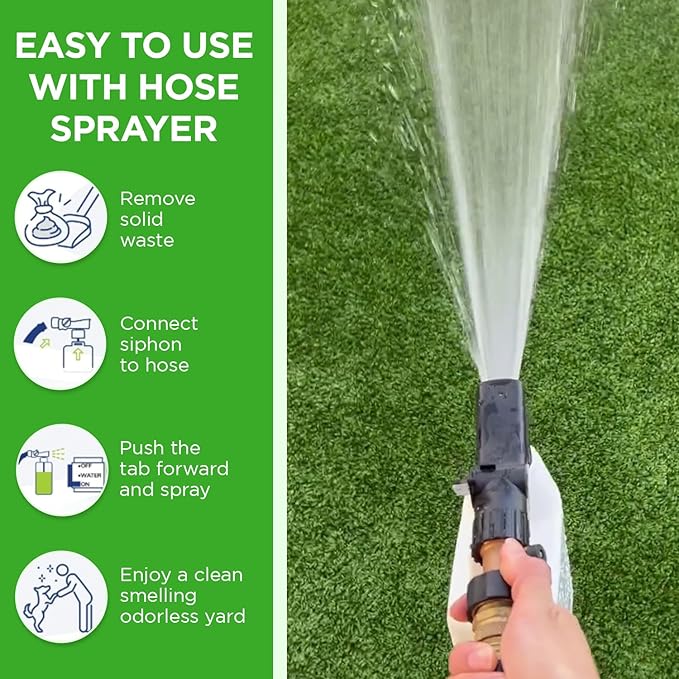 Stuart Pet Supply Artificial Turf Cleaner and Outdoor Pet Odor Eliminator Concentrate is ideal for Yards, Artificial Grass and Patios, Great Yard Odor Eliminator for Dogs Doggie Doo Dissolver (32 Oz.)