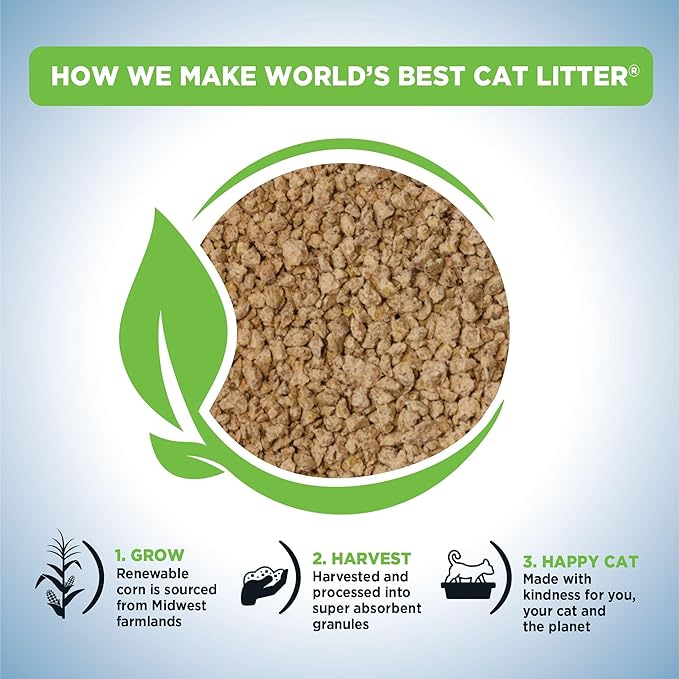 WORLD'S BEST CAT LITTER Poop Fighter Maximum Odor Defense, 32-Pounds - Natural Ingredients, Quick Clumping, Flushable, 99% Dust Free & Made in USA - Long-Lasting Odor Control & Easy Scooping