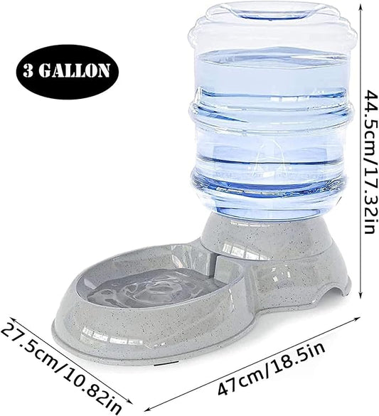 Dog Water Bowl Dispenser,3 Gallon/ 11L Pet Water Dispenser Station for Large Dogs and Cats,Gravity Automatic Feeder,Large Size Dog Drinking Fountain