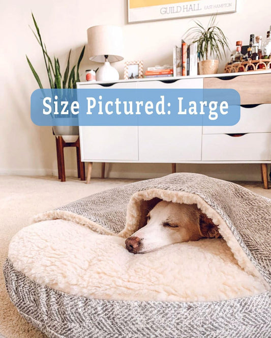 Snoozer Luxury Microsuede Cozy Cave Pet Bed, Show Dog Collection, Small, Palmer Dove