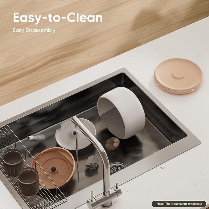 WOPET Wireless Cat Water Fountain, 3L/101oz W03 Stylish Ceramic Pet Water Fountain, 5000 mAh Battery Operated Cat Water Dispenser for Cats & Dogs, Ultra-Quiet, Easy to Clean and Assemble White Orange