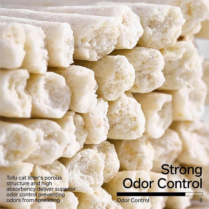 pidan Mix Cat Litter,Tofu Cat Litter with Bentonite,Absorbent and Fast Drying,Flushable Tofu Litter,Selected Quality Pea Dregs,5-Fold Water Absorption,Strong Clumping (5.3lb×1bag)