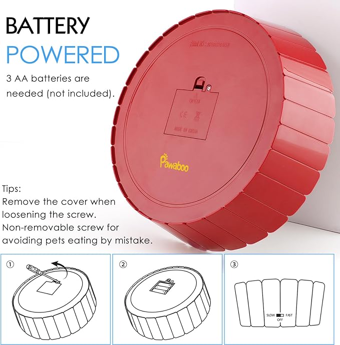 Pawaboo Interactive Cat Toy with Running Mouse, Electronic Motion Cat Toy Automatic Teaser for Indoor Cats, Pop and Play Hide Seek Cats Toys Hunting Mouse for Pet Cats Kitten Play Fun Exercise, Red