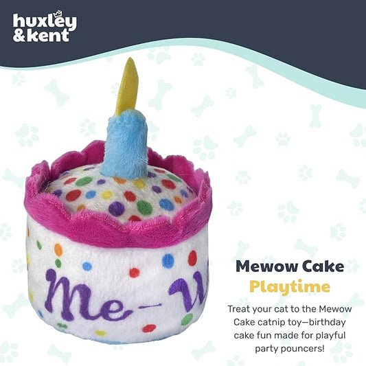 Huxley & Kent Plush Cat Toy - Interactive Catnip Toy for Cats & Kittens - Soft with Crinkle & Catnip - Fun Indoor Play - Mewow Cake