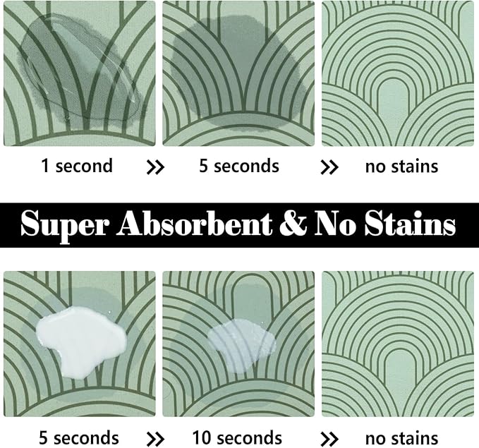 Dog Food Mats for Floors Absorbent, Pet Cat Food Mat - Quick Dry Dog Mat for Food and Water Boho Pet Supplies