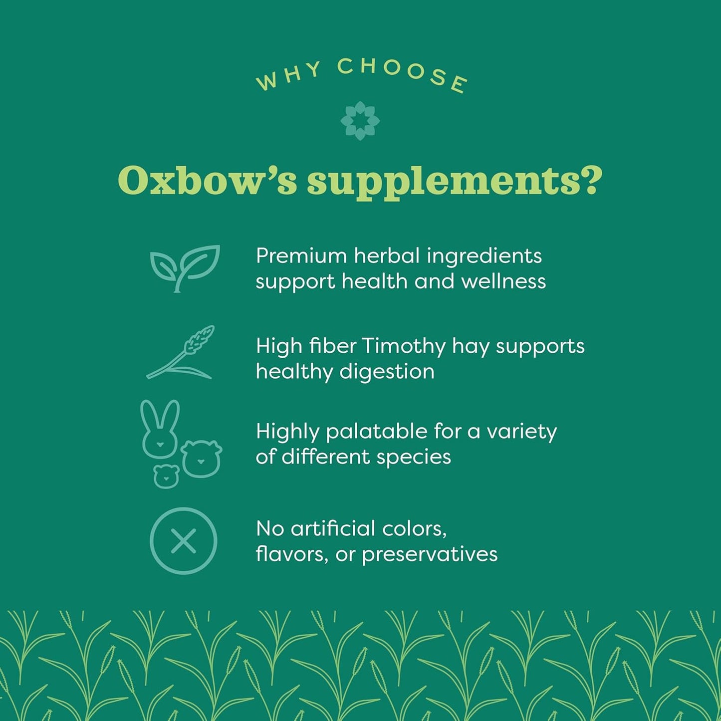 Oxbow Animal Health Natural Science Multi-Vitamin, High Fiber Supplement for Rabbit & Guinea Pig, Made with Timothy Hay, Multi-Pet Households, Omega 3 & 6 Fatty Acids, Made in USA, 4.2 oz Bag