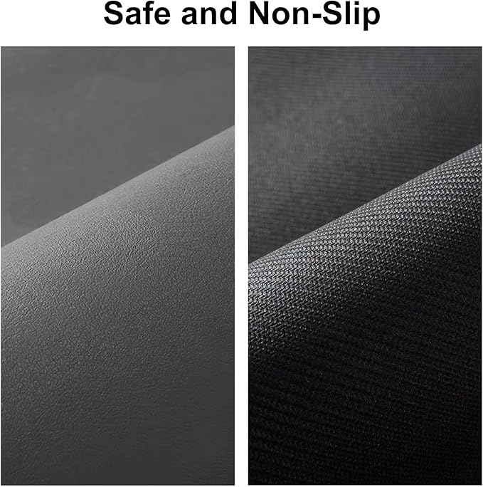 YCT Cat Food and Water Mat for Pets - Non-Slip Super Absorbent Dog Bowl Mat With Multiple Cat Heads Logo - 24 x 16.9 Inches, Black