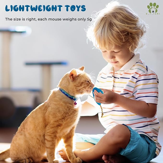 Cat Mice Toy 6-Pack Plush -Filled Mice Toys for Indoor Cats - Realistic Design