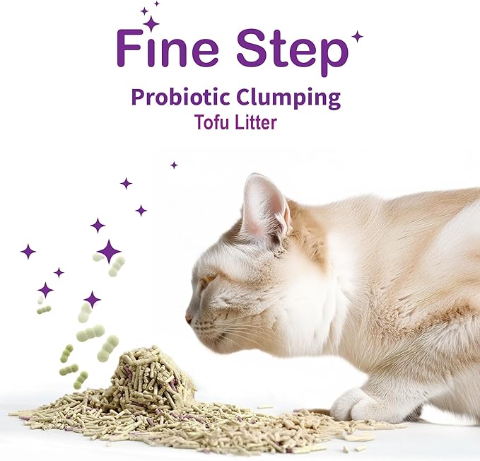 FreshWhisker Tofu Cat Litter, Ultimate Odor Control, Quick and Strong Clumping, Low Dust, Less Tracking, Less Cleanup, Longer Lasting Plant Based 5-in-1 Kitty Litter (Probiotic 16.5 LB Box)