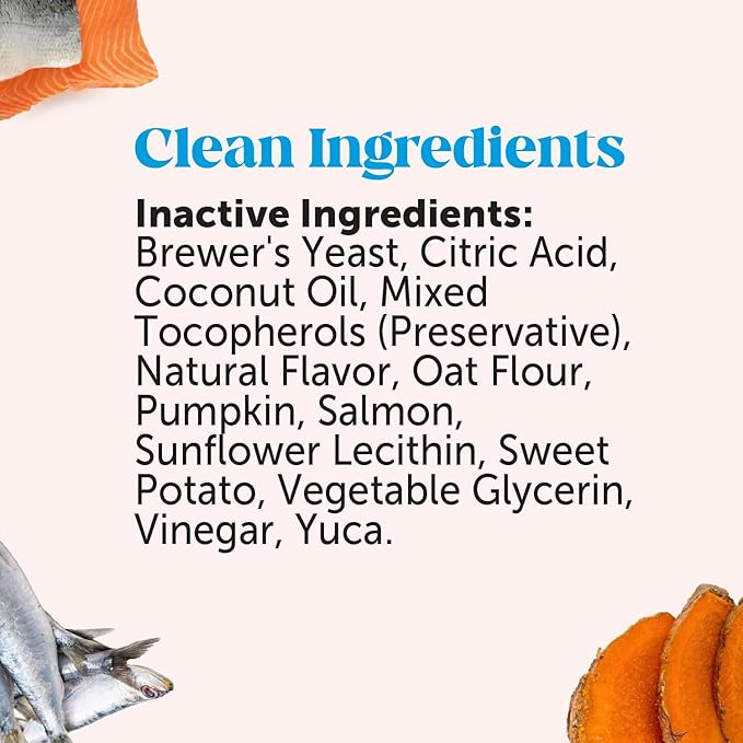 Omega Skin Health Chews for Dogs, Alaskan Salmon Oil, Omega-3 Fish Oil, Krill, Spirulina, Omega-3s, Healthy Skin & Coat, Itchy Skin, Dog Allergies, May Reduce Shedding (90 Count)