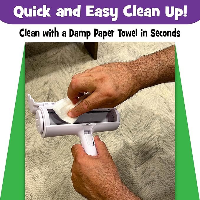 Calm Da Fur Down Pet Hair Remover Reusable Roller - Portable Effective Dog & Cat Hair Remover- Pet Lint Roller Extra Sticky for Couch, Cat Trees, Dog beds, Carpet, Bedding, Car, Home Fur Removal Tool