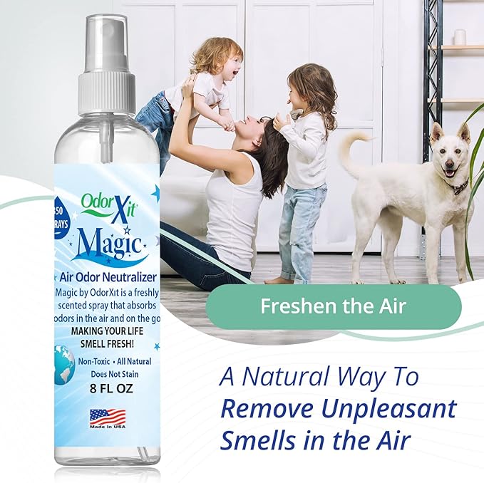 Magic Air Odor Neutralizer Spray, Powerful Dog & Cat Urine Odor Neutralizer, Safe Air Refresher for Home, Safe Odor Absorber for Pet, Closet & Any Strong Odor Remover, 8oz