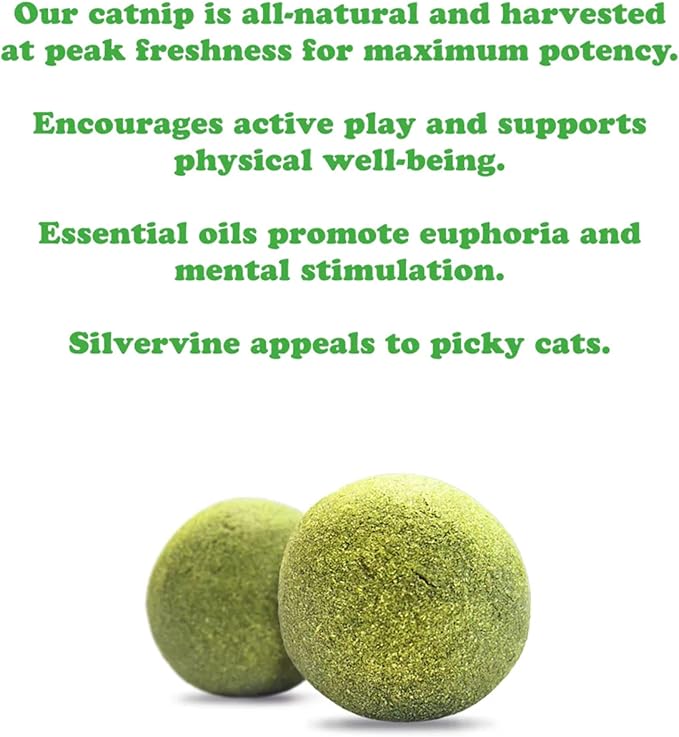 Meowijuana Compressed Catnip Ball Refill - 2 Pack | Purrple Passion | Interactive Cat Toy Refill | Potent Hand Harvested Catnip Grown in North America