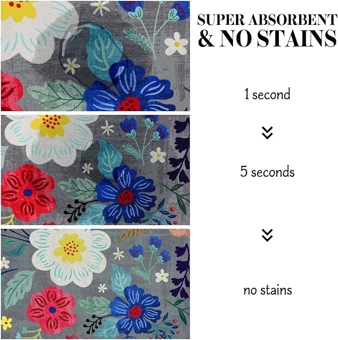 Dog Food Mats for Floors, Absorbent Dog Bowl Mat for Food and Water Dispenser Mat, Quick Dry Cat Food Mat Pet Supplies