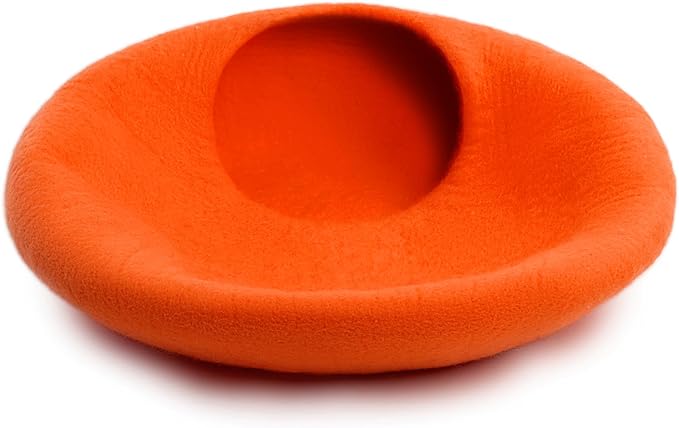 Woolygon Premium Wool Cat Cave Bed - Felt Cat Cave Handmade from 100% Merino Wool, Pet Friendly Felt Cat Bed for Indoor Cats and Kittens