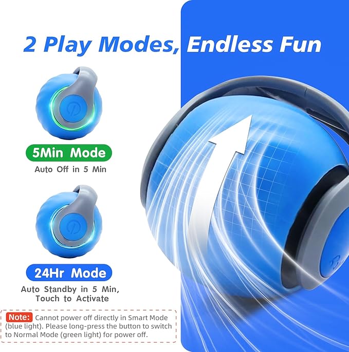 2Pcs Interactive Cat Toy for Indoor Cats, Speedy Ball with Tail, Automatic Moving Cat Balls for Bored Indoor Adult Cats, 360°Automatic Rolling Ball Toy, Two Speed Adjustment（Orange & Blue）