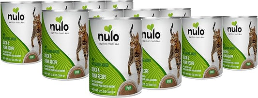 Nulo Duck & Tuna Recipe Pate Wet Canned Cat Food, 12.5 Ounce (Pack of 12)