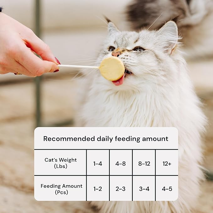 MalsiPree Cat Treats Freeze-Dried Chicken Lollipops - 18 Pack, 5.5 Cal Each - High-Protein Nutrient Rich Healthy Snacks - Interactive Cat Toy & Food Toppers