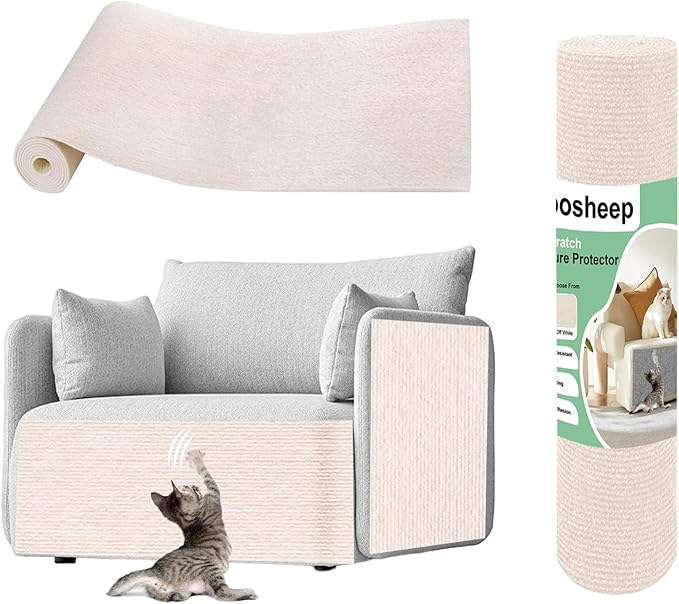 Furniture Pet Protectors Sofa Protector for Cats Couch Corner Protectors for Cat Scratch Furniture Protector Corner Beige 15.8"×23.6"