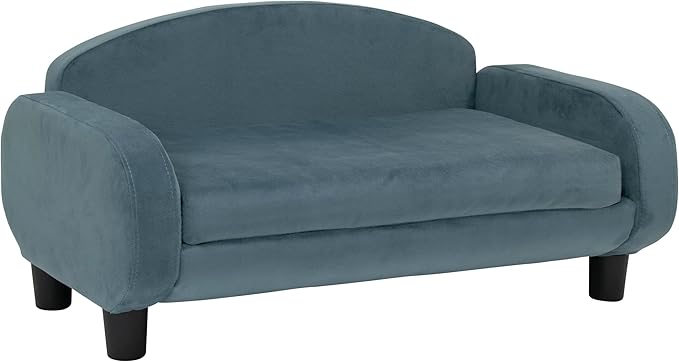 Paws & Purrs Cat Sofa Bed, Pet Couch for Indoor Cats Elevated Cat Beds with Removable Washable Mattress Cover for Kitten, Puppy or Small Animal- 31.5" Wide, Cornflower