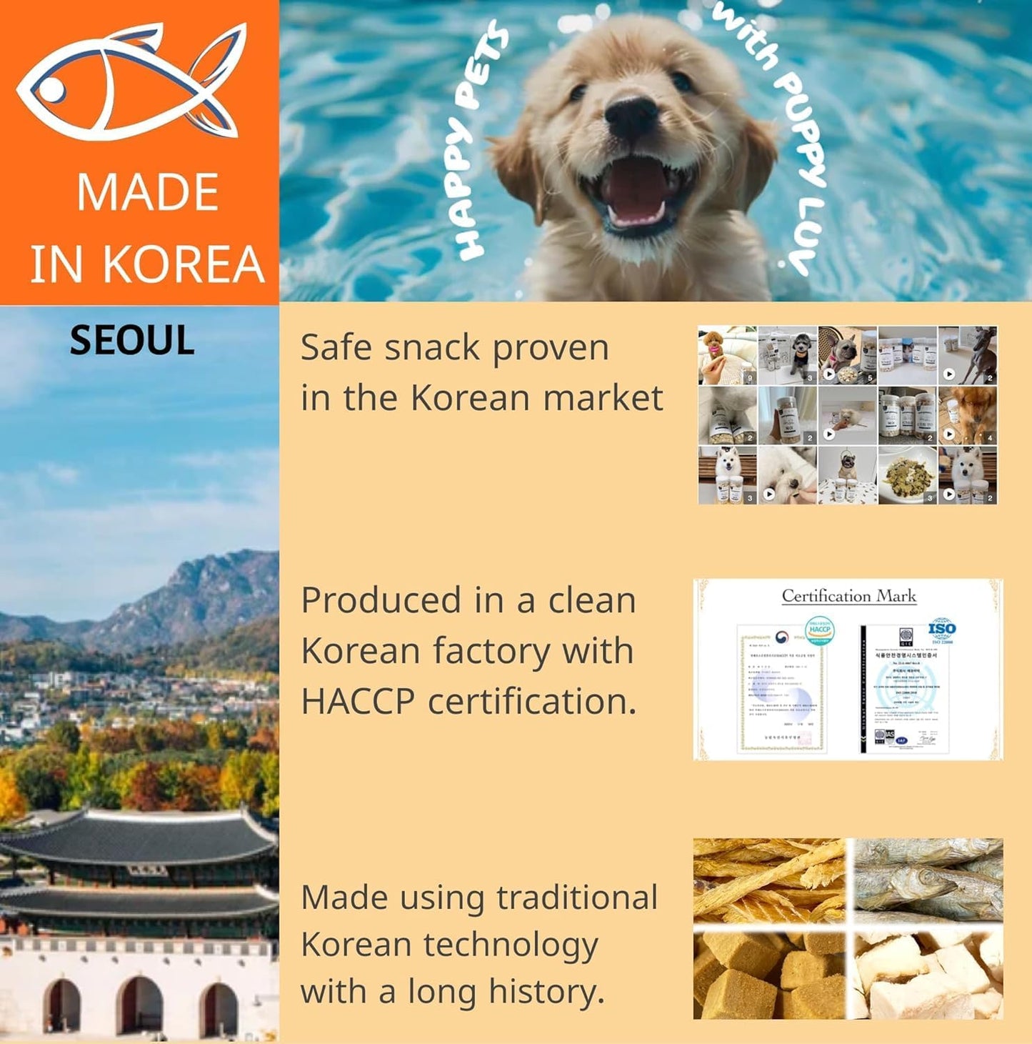 Puppyluv Treat - Freeze Dried Salmon Dog & Cat Treats, Wild Caught, Single Ingredient, Natural High Protein & Fish Oil, Grain Free Gluten Free, 3.2oz