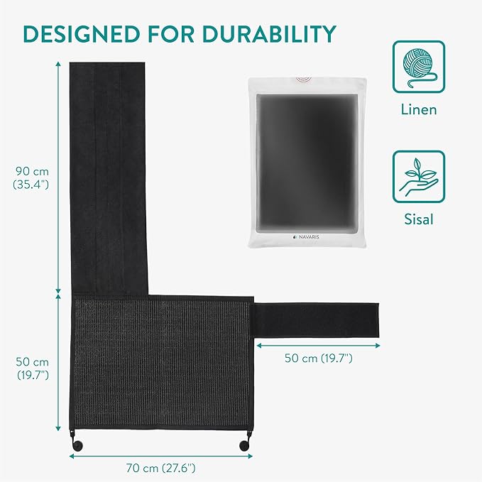 Navaris Cat Scratch Mat Sofa Protector - Natural Sisal Furniture Protector Scratching Pad for Cats - Scratch Carpet for Couch, Sofa, Chair - Left