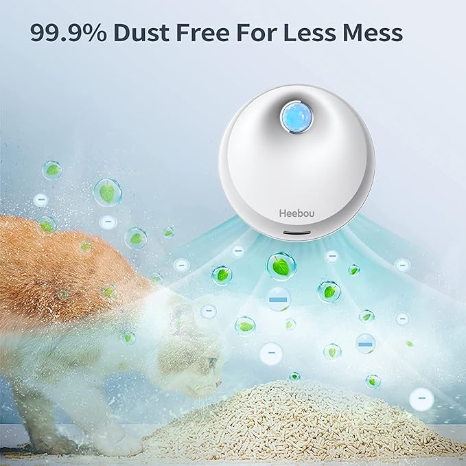 Cat Litter Deodorizer - Litter Box Odor Eliminator for All Kinds of Pets Room Wardrobe Kitchen Shoe Cabinet Toilet and Small Area Smart Deodorization Dust-Free