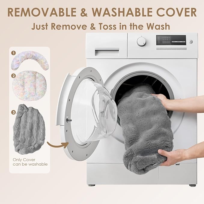 EHEYCIGA Large Dog Bed Sofa – Fluffy Faux Rabbit Fur Pet Couch for Medium and Large Dogs, Washable Removable Cover, Waterproof and Non-Slip, 36 Inch, Grey