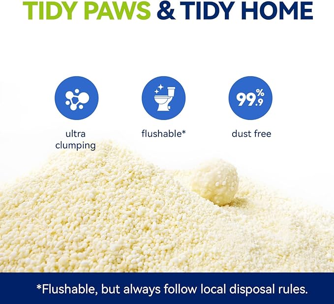 OPET Corn & Cassava Cat Litter, Natural Ingredients, Quick Clumping Cat Litter, Flushable, Superior Odor Control,99.9% Dust Free Kitty Litter