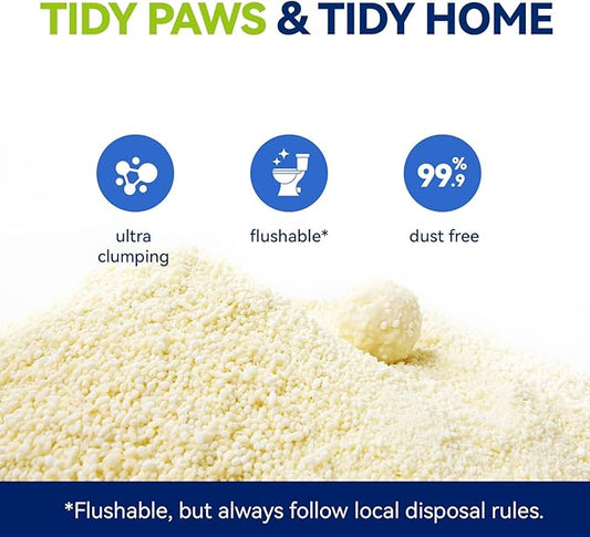 OPET Corn & Cassava Cat Litter, Natural Ingredients, Quick Clumping Cat Litter, Flushable, Superior Odor Control,99.9% Dust Free Kitty Litter