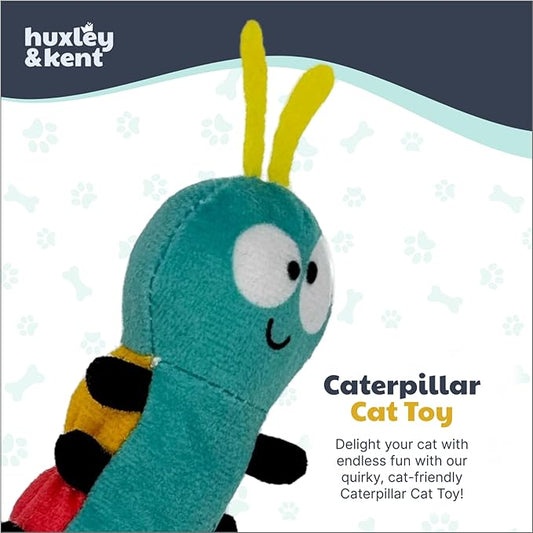 Huxley & Kent Plush Cat Toy - Interactive Catnip Toy for Cats & Kittens - Soft Kitty Toys with Crinkle & Catnip - Fun Indoor Play - Caterpillar