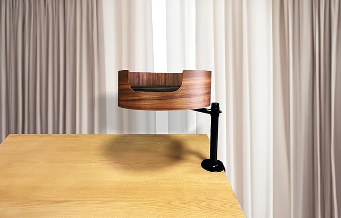 Desk Nest® Cat Bed – Space-Saving, Elevated Bed for Cats – Keeps Desks Clear, 360° Adjustable, Supports 25 lbs – Secure, Stylish and Durable – Perfect for Home Office – Walnut Wood Finish