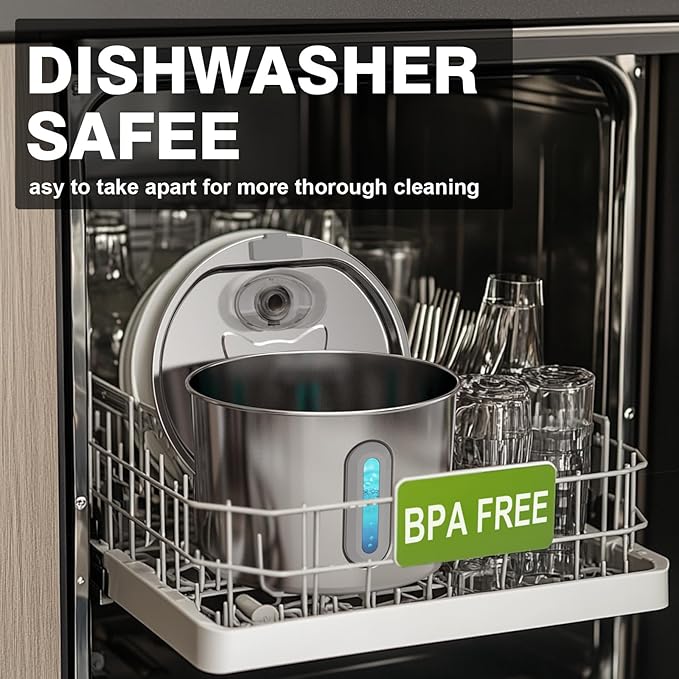 Cat Water Fountain, 74oz/2.2L Cat Fountain for Drinking - Pet Water Fountain Stainless Steel for Cats Inside - Quiet Water Bowl Dispenser - Kitty Drinking Fountains - for Pets& Small Animals