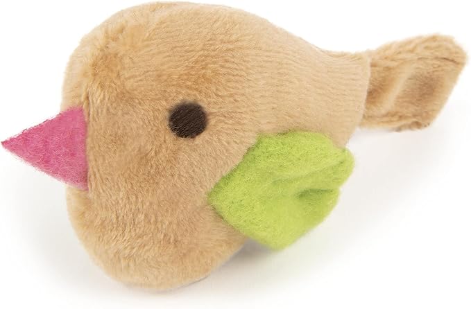 SmartyKat Chickadee Chirp Electronic Sound Cat Toy, Contains Catnip, Battery Powered - Light Brown, One Size