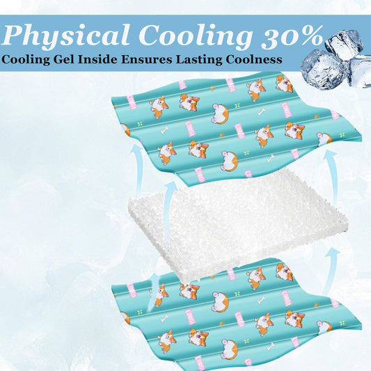 Dog Cooling Mat, Cooling Mat for Dogs & Cat, Provides Instant Relief for Small, Medium, Large Dogs, Washable, Non-Slip Design, Perfect for Hot Summer Days to Keep Pets Comfortable(Large 23.6''*35.4'')